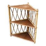 Etagre d'angle en rotin