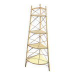 tagre d angle style audoux minnet en rotin vintage 1950