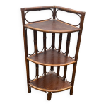 Etagre d angle vintage en rotin
