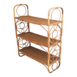 tagre bibliothque en rotin