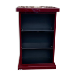 Etagere carree plexiglass bordeaux lie de vin david lange vintage 1980