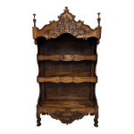 Etag�re dite  estagnier  de style louis xv en noyer, france fin xix�me