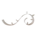 tagre escargot en mtal blanc laqu - design annes 80