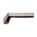 Etagre murale d'angle en rotin 200 x 100 annes 50