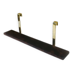 Étagère murale à suspendre vintage laiton et bois Étagère murale à suspendre vintage laiton et bois