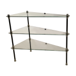 Etagre prsentoir de vitrine verre vintage