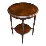 tagre ronde art dco vintage en bois massif
