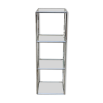 Etagere vitrine à colonne chromé design - 1970s Etagere vitrine à colonne chromé design - 1970s