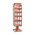 tonnante vitrine tournante en merisier annes 50