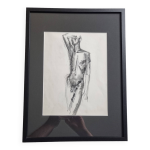 Etude de nu masculin, dessin original attribu� � maurice de bus, ann�es 60, 40 x 30 cm
