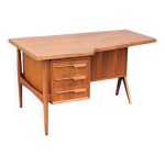 Exceptionnel bureau boomerang vintage design jacques hauville 1960 p