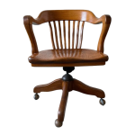 Fauteuil américain basculant signé h. krug canada Fauteuil américain basculant signé h. krug canada