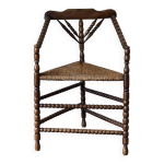 Fauteuil d angle ancien en bois tourné Fauteuil d angle ancien en bois tourné