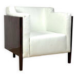 Fauteuil art déco new york placage en ébène de macassar Fauteuil art déco new york placage en ébène de macassar