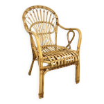 Fauteuil bambou et rotin adulte annes60