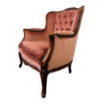 Fauteuil baroque vintage vieux rose / fauteuil une place