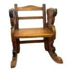 Fauteuil  bascule bois ourson