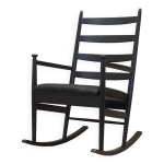 Fauteuil  bascule en htre, design danois, annes 1970, production: danemark