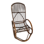 Fauteuil  bascule en osier courb / rotin roh noordwolde