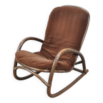 Fauteuil  bascule en rotin