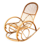 Fauteuil  bascule en rotin adulte trs bon tat