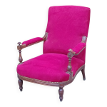 Fauteuil bergre (entierement refait , clou , tissu velour et assise )