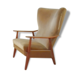Fauteuil bergere scandinave relax wingback chair annes 50 60 scandinave