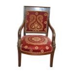Fauteuil bergère style empire en acajou Fauteuil bergère style empire en acajou