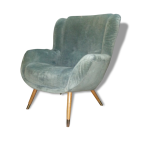Fauteuil bergere wing chair anne 50 60