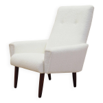 Fauteuil blanc, design danois, années 1970, production : danemark Fauteuil blanc, design danois, années 1970, production : danemark