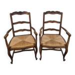 Fauteuils en bois et paille Fauteuils en bois et paille