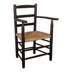 Fauteuil en bois paill