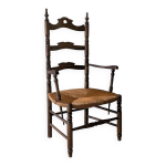 Fauteuil en bois et paille