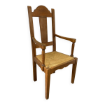 Fauteuil en bois et paille Fauteuil en bois et paille