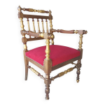 Fauteuil en bois tourne