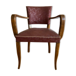 Fauteuil bordeaux 1950