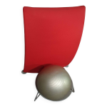 Fauteuil boule italien moderne rouge bordeaux san siro conu par fabrizio ballardini, 1995
