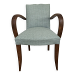 Fauteuil bridge restauré - dossier moustache Fauteuil bridge restauré - dossier moustache