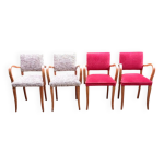 Fauteuils de bridge en tissu art dco annes 1950 et vintage