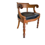 Fauteuil de bureau en frêne, louis - philippe - seconde moitié du xix s Fauteuil de bureau en frêne, louis - philippe - seconde moitié du xix s