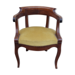 Fauteuil de bureau louis philippe en noyer massif