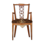 Fauteuil de bureau louis xvi en merisier