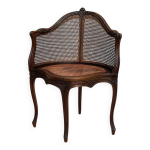 Fauteuil de bureau en noyer style louis xv