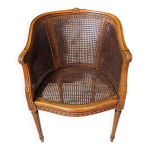 Fauteuil de bureau de style louis xvi entirement cann