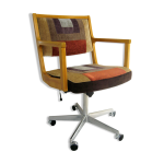 Fauteuil de bureau vintage  roulettes