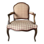Fauteuil cabriolet bois et tissu style fin xxème Fauteuil cabriolet bois et tissu style fin xxème