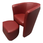 Fauteuil cabriolet + pouf