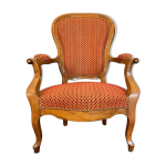 Fauteuil cabriolet style louis xv, vers 1850