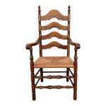Fauteuil campagnard paill en chne
