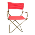 Fauteuil de camping pliant orange vintage